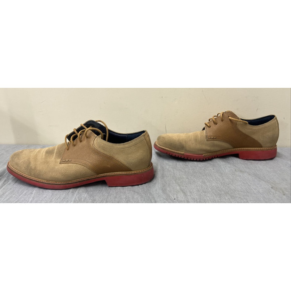 Cole Haan 161C11495L12 Men’s Size 10M Tan Suede Dress Shoes FS Benefits Charity